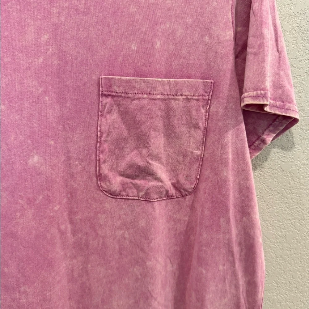 Time and Tru Women’s Mineral Wash Pink Tee Dress - Picture 4 of 10